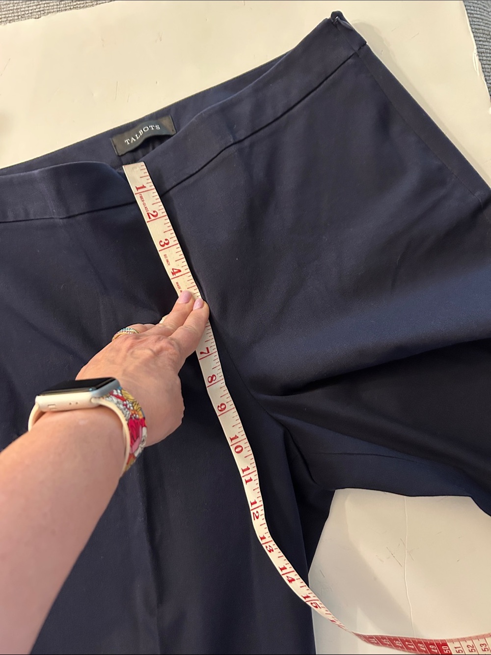 Talbots Chatham curvy stretch ankle pants navy blue size 12P petite - Picture 7 of 10
